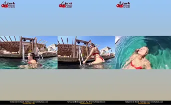 Fidan Hoca Havuzda Bikinili