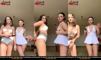 Kız kardeşin çıplak arkadan twerking'i
