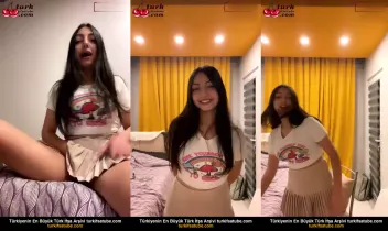 Megan Perez, çıtır eteğinin altından amini okşadı